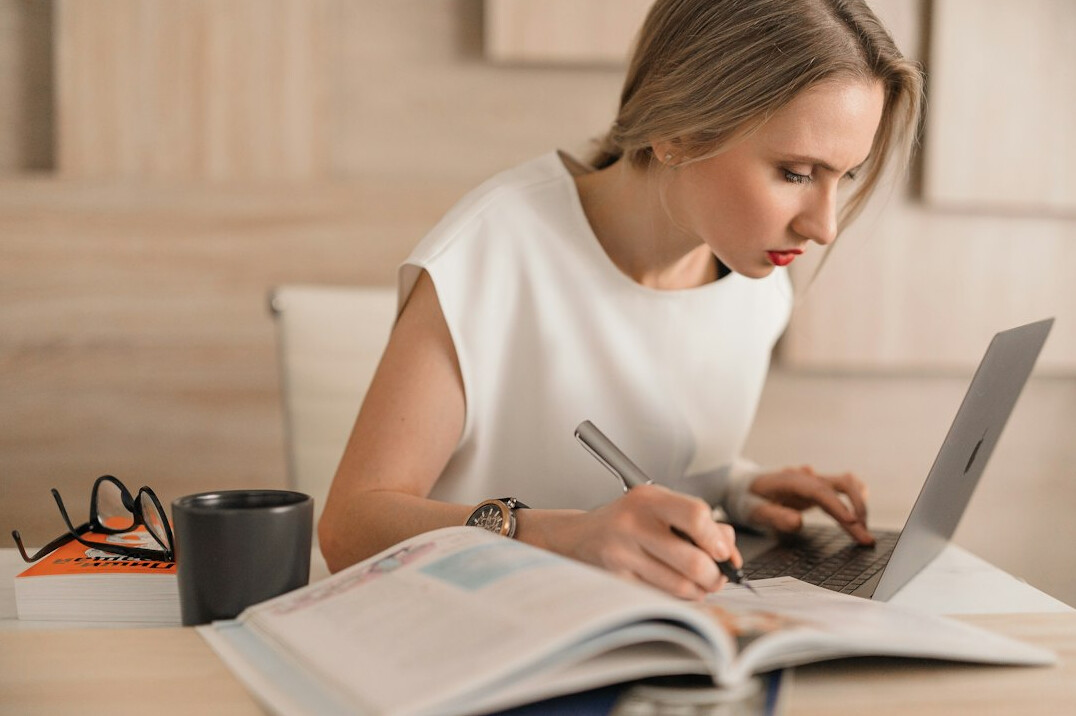 professional woman in development course
