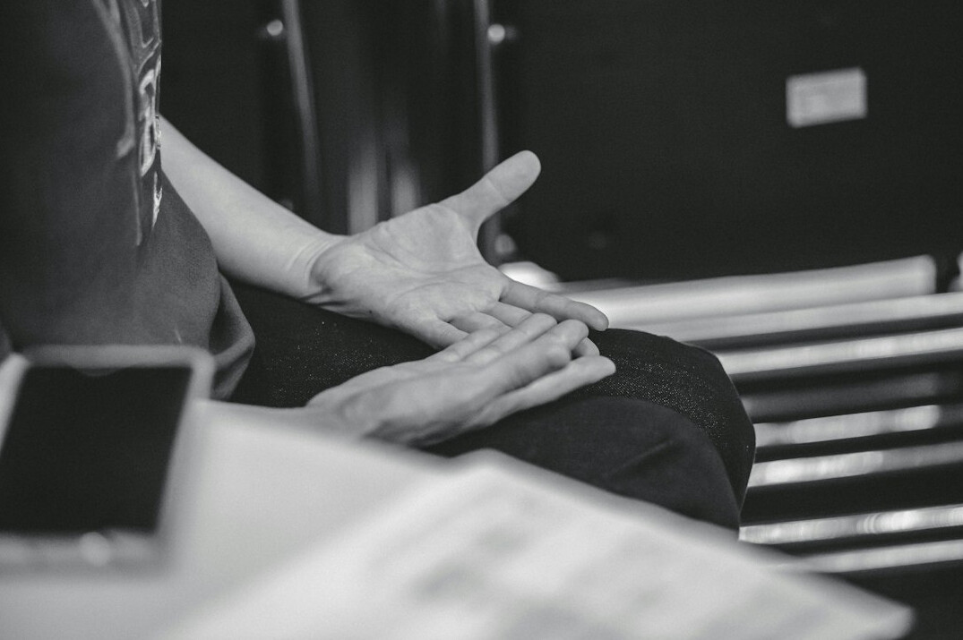 person practicing daily communication
