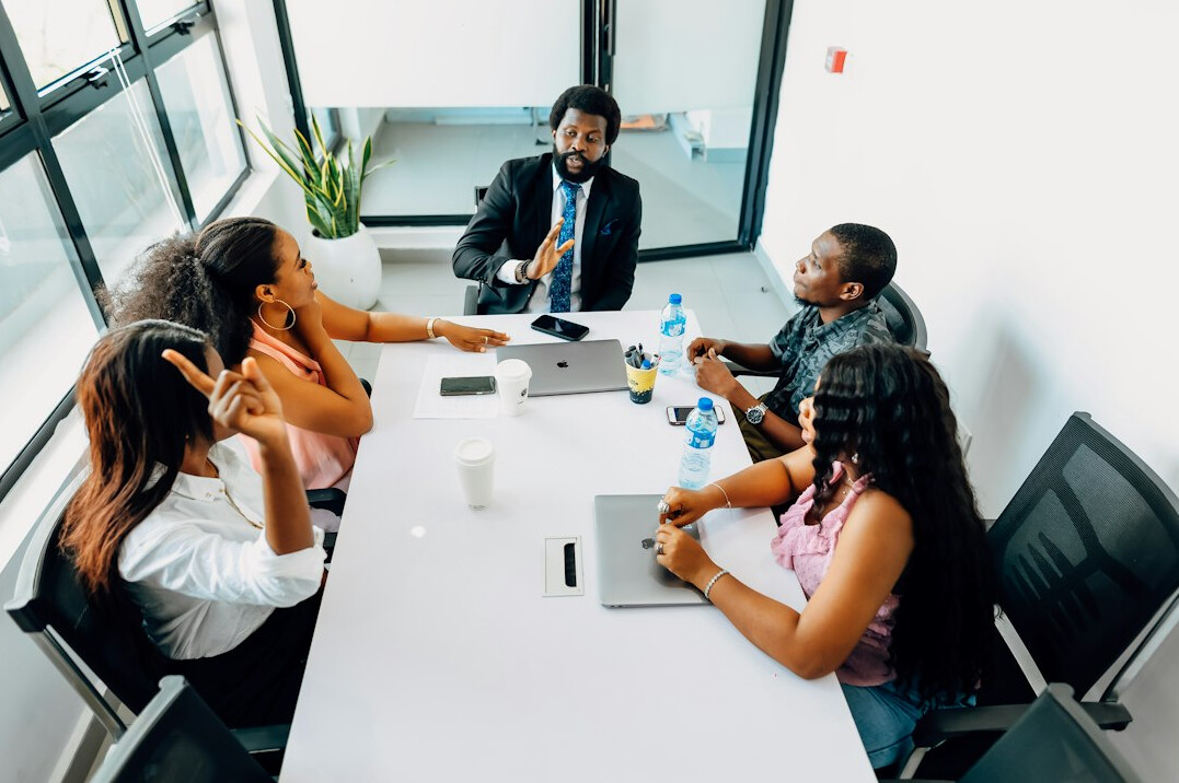 team collaboration in office